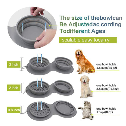 Collapsible Food and Water Bowl