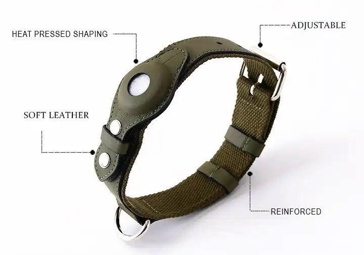 AirTag Dog Collar Premium Leather