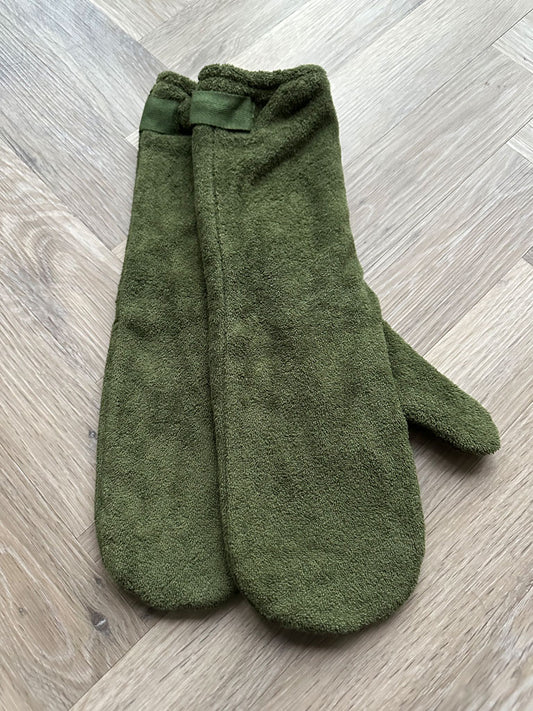 Dog Drying Mitts - Olive