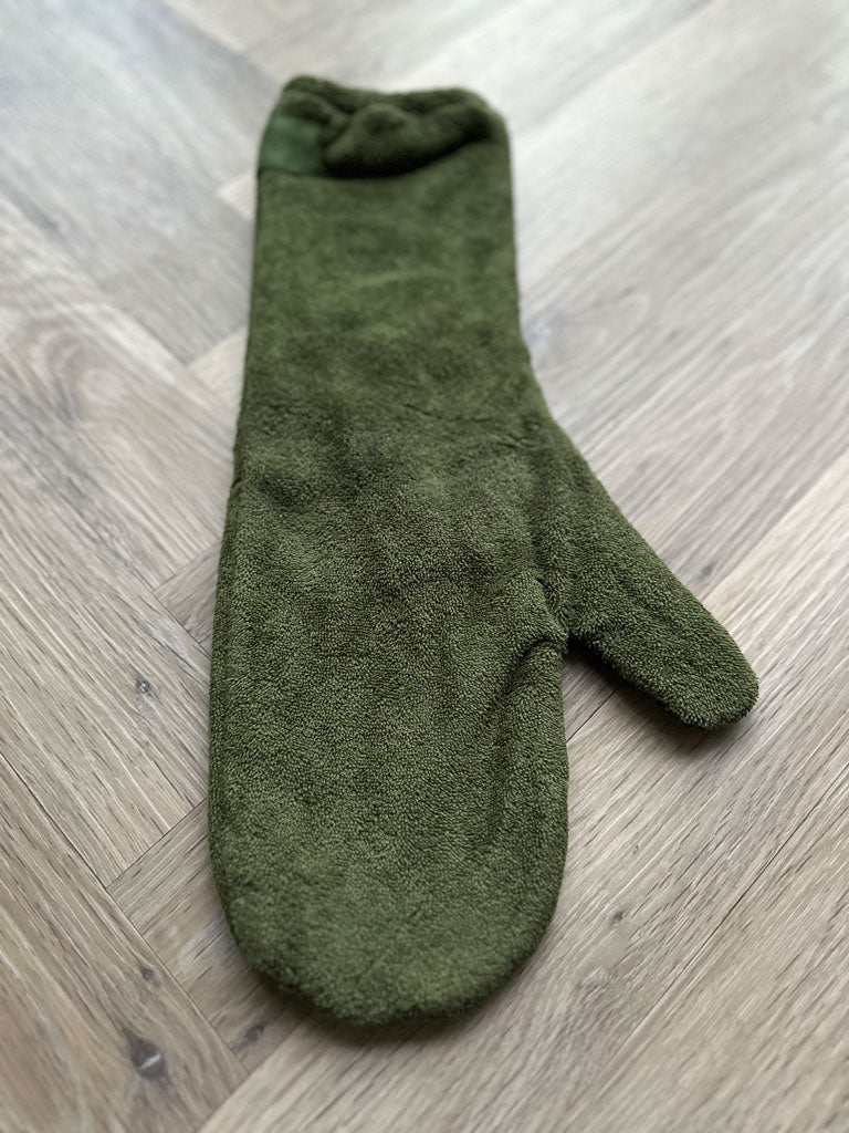 Dog Drying Mitts - Olive